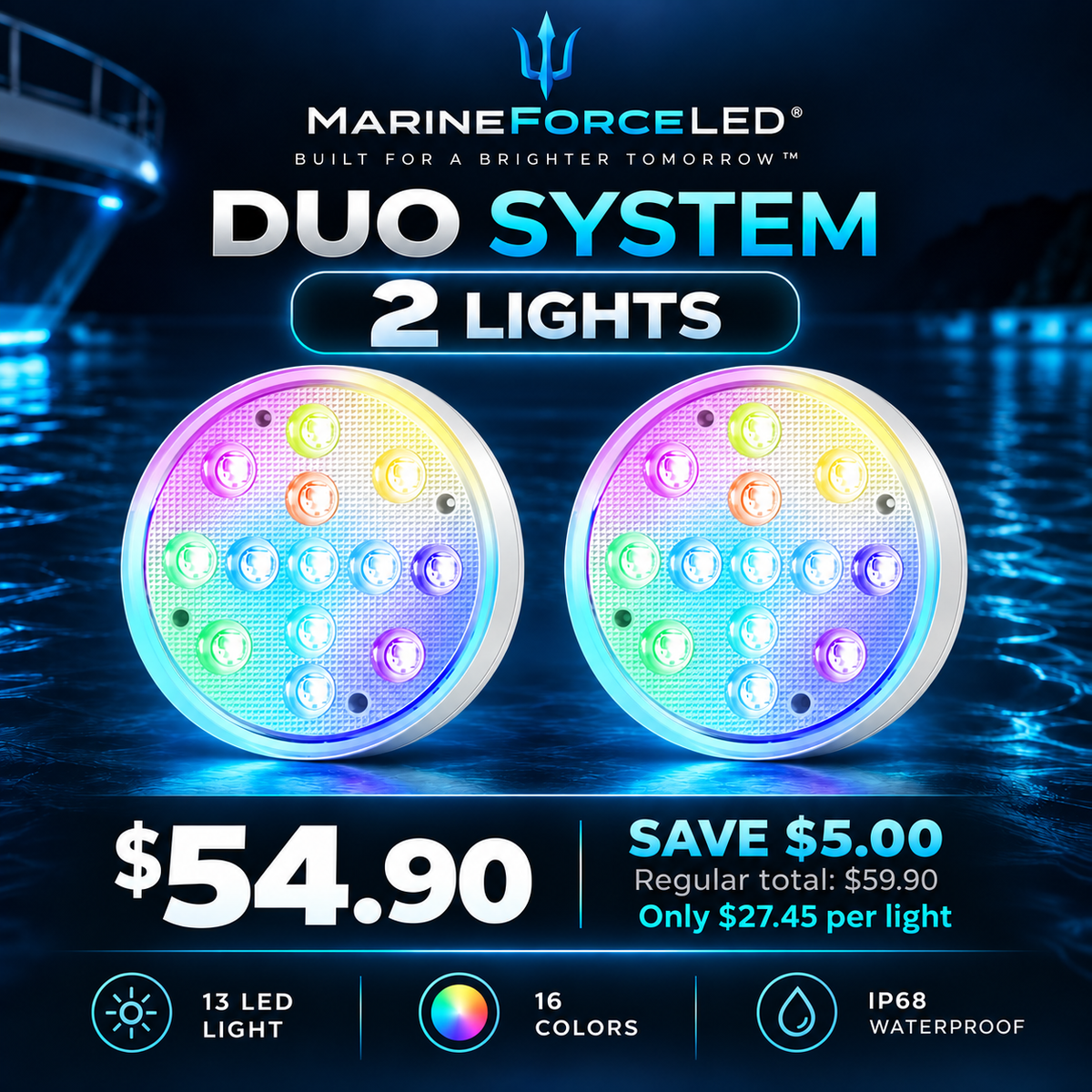 2 M1 PRO Lights - Duo Lighting System - You Save: $5.00