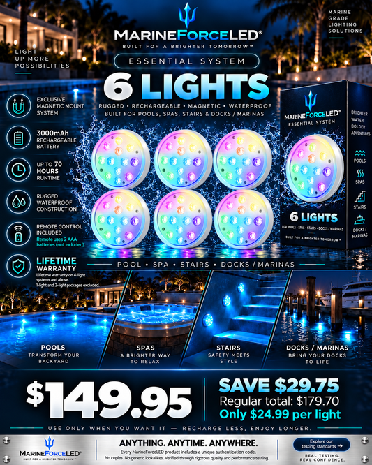 6 M1 PRO Lights - Essential Lighting System - You Save: $34.75
